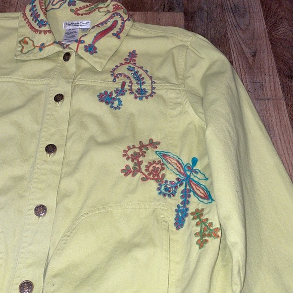 Coldwater Creek Embroidered Jean Jacket.  Size XL - Picture 7 of 12